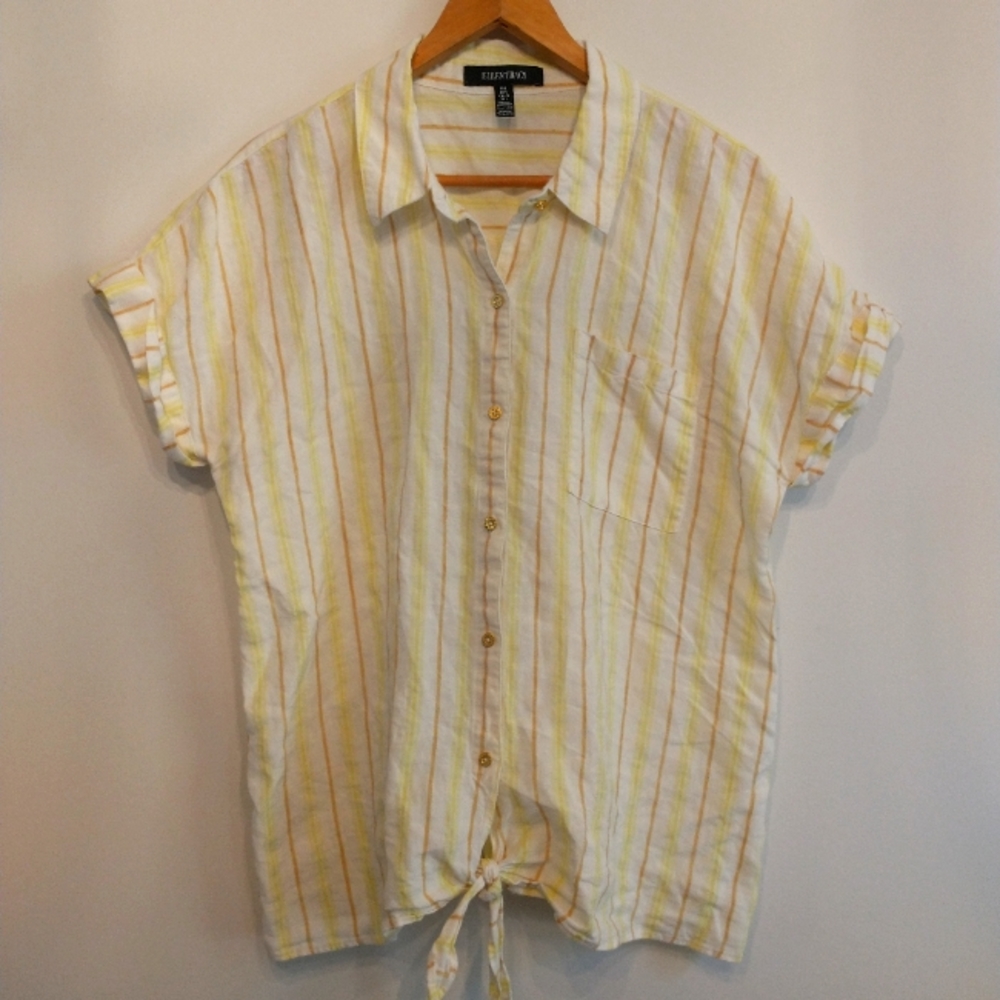 Ellen Tracy 100% linen Shirt size L